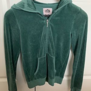 Juicy Couture Girls’ Green Zip-Up Hoodie